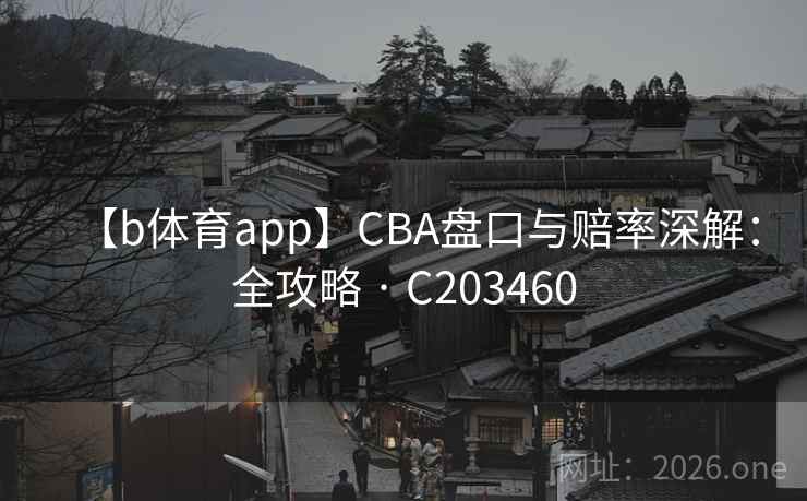 【b体育app】CBA盘口与赔率深解：全攻略 · C203460  第2张