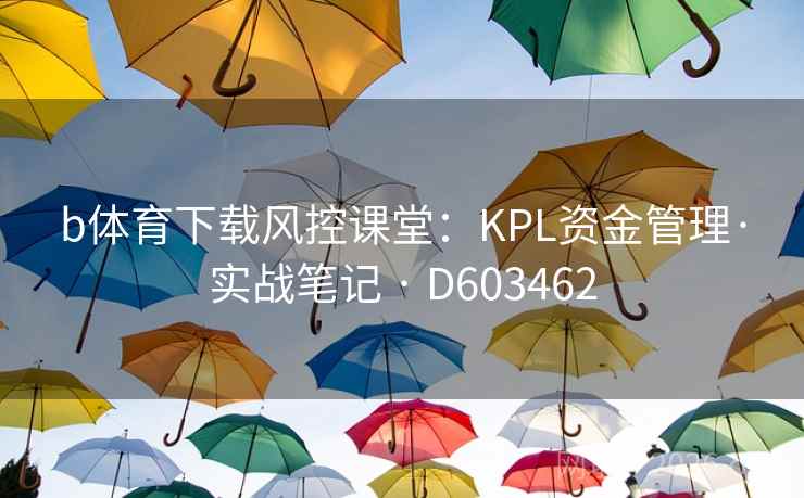 b体育下载风控课堂：KPL资金管理·实战笔记 · D603462